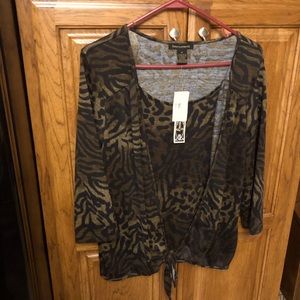 Susan Lawrence Animal print top.